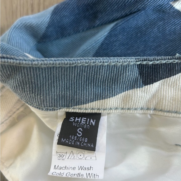 Multi Denim Checkered Wide Leg Jeans - Picture 4 of 5